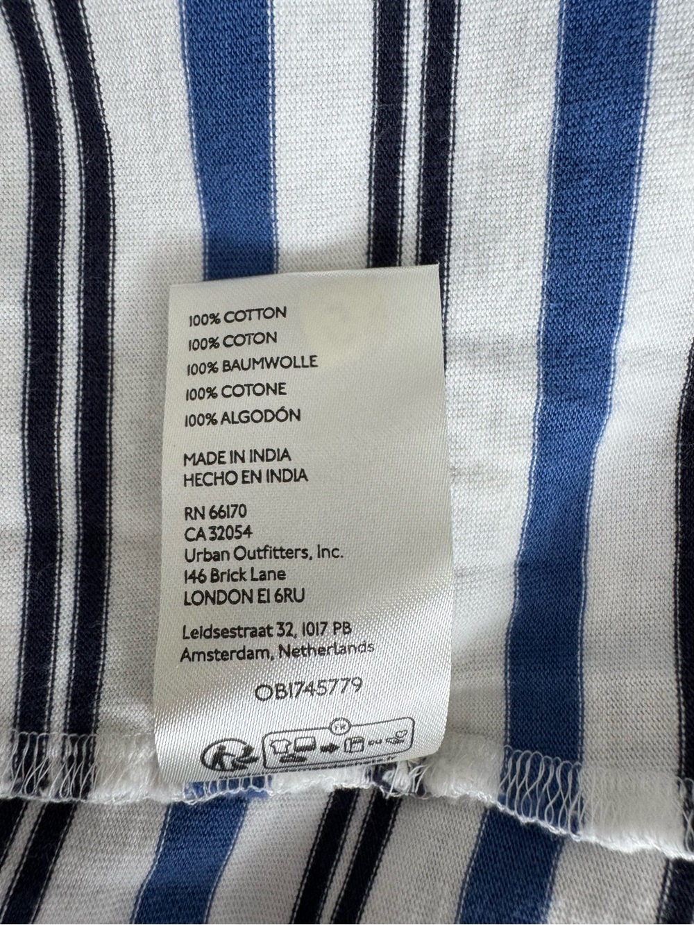 By Anthropologie Blue and White Striped Sleeveless A-Line Midi Dress - Picture 10 of 10